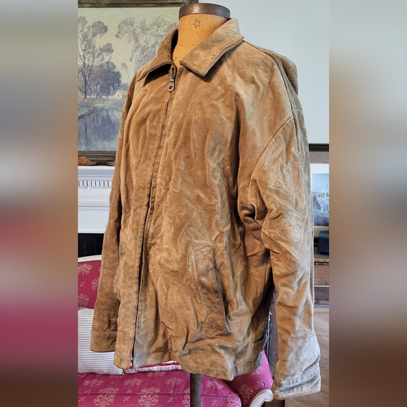 Men's Structure Tan Suede Jacket Size M - Picture 3 of 14
